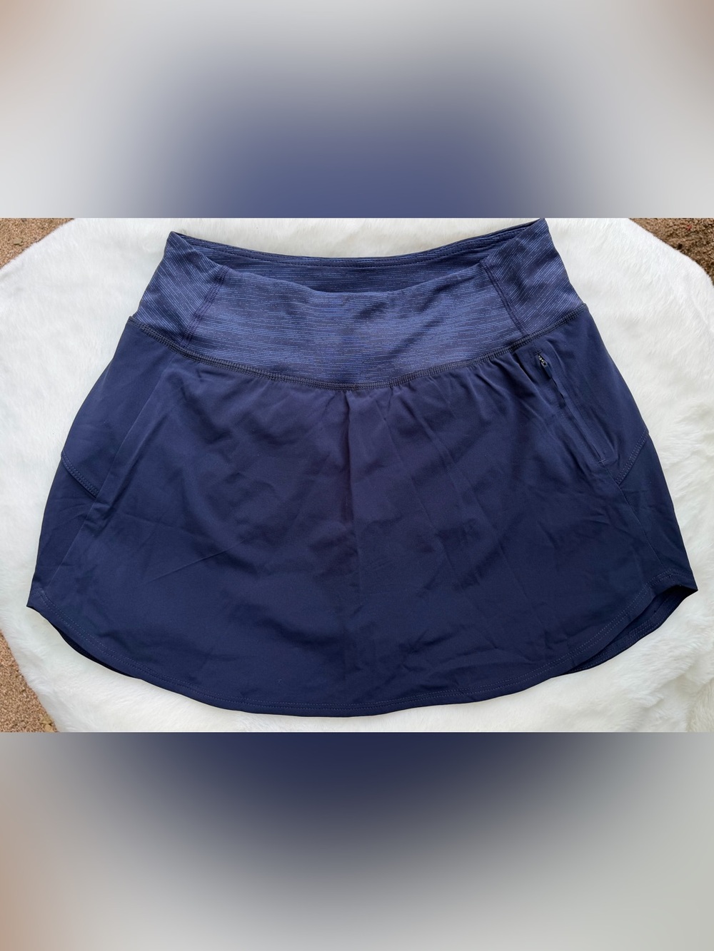NWT Outdoor Voices Hudson Skort Womens Size S Navy Blue Zip Pocket